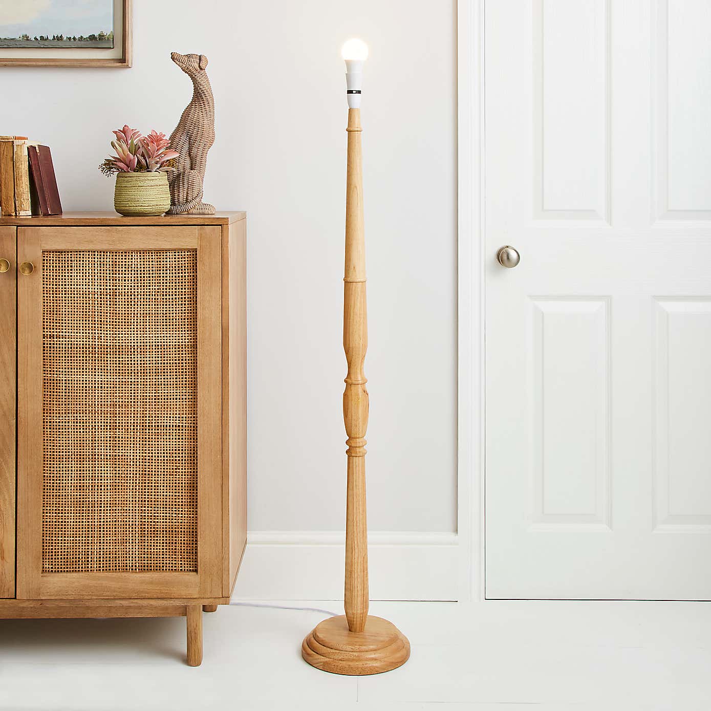 Legoli Turned Wood Floor Lamp Base