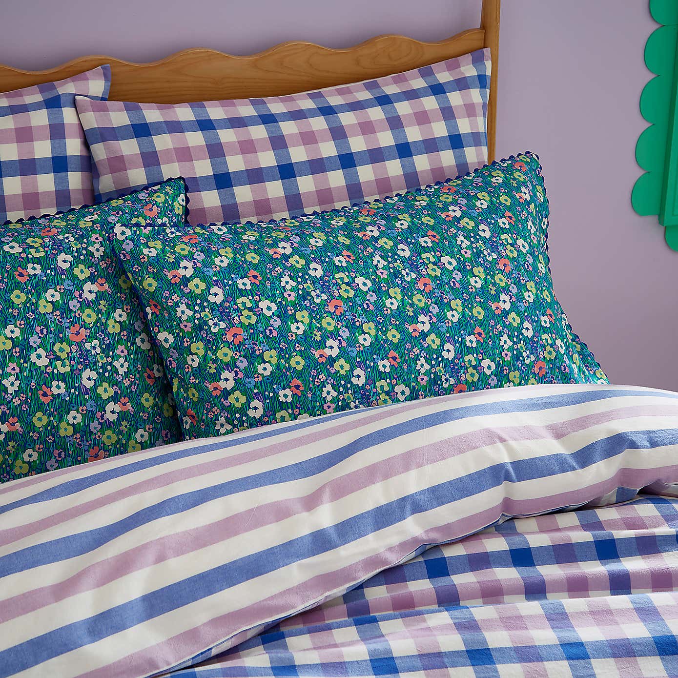 Sophie Robinson Petal Meadow 100% Cotton Standard Pillowcase Pair