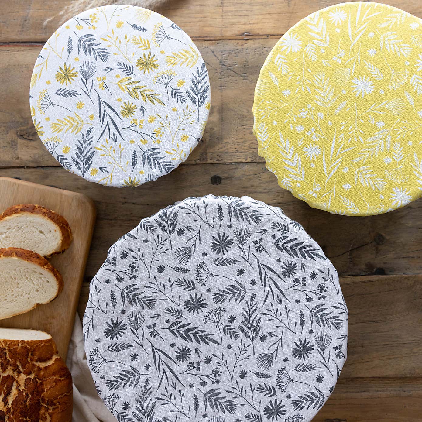 Set of 3 Reusable Stretchable Cloth Bowl Covers