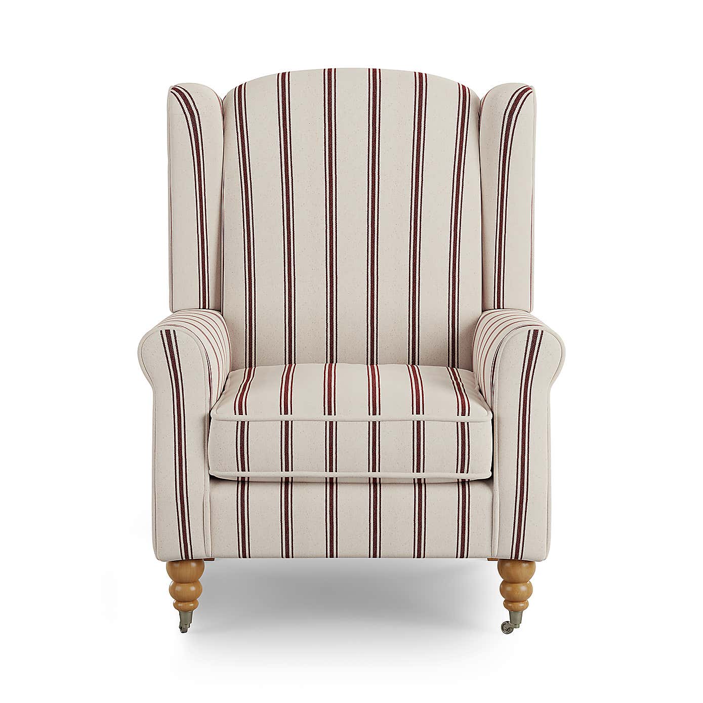 Oswald Grande Folkstone Stripe Wingback Armchair
