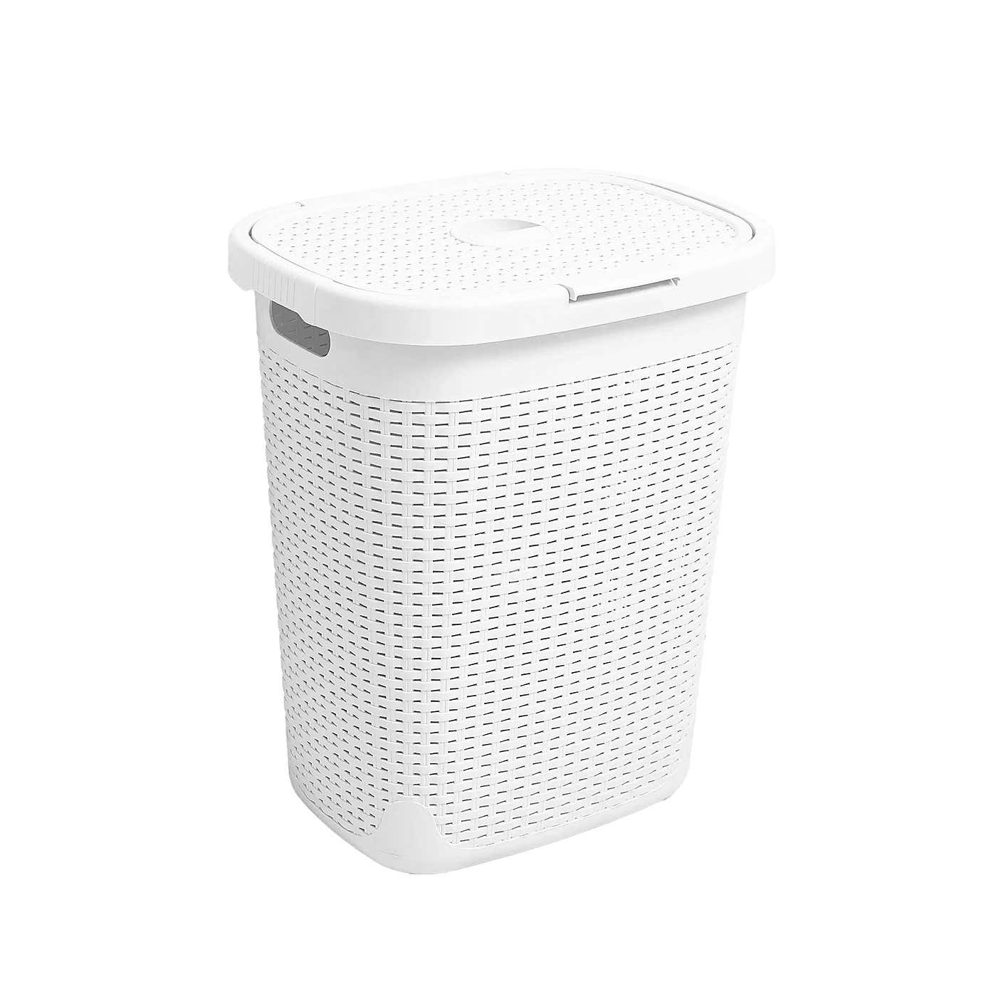 Addis White Rattan Laundry Hampers