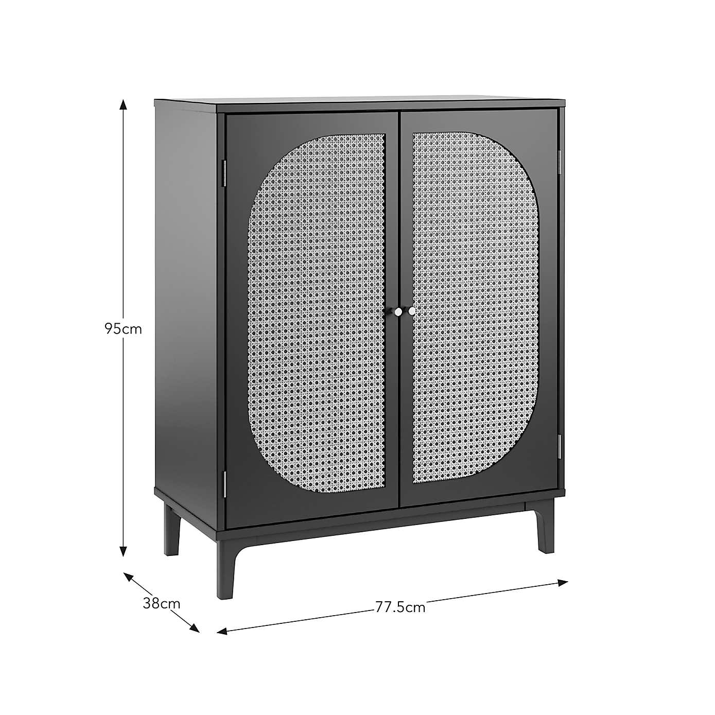 Franco Curve Small Cabinet Black