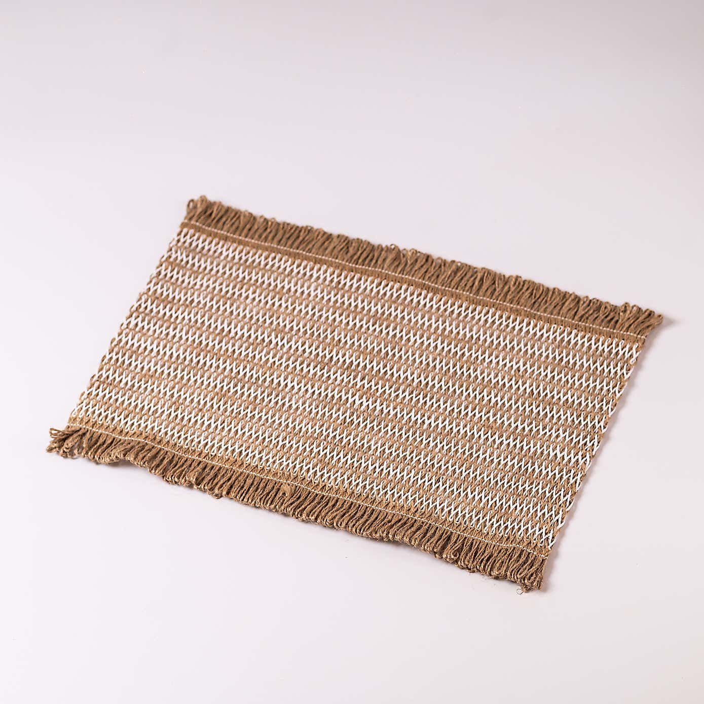 Pack of 2 Jute Geo Rectangle Placemats