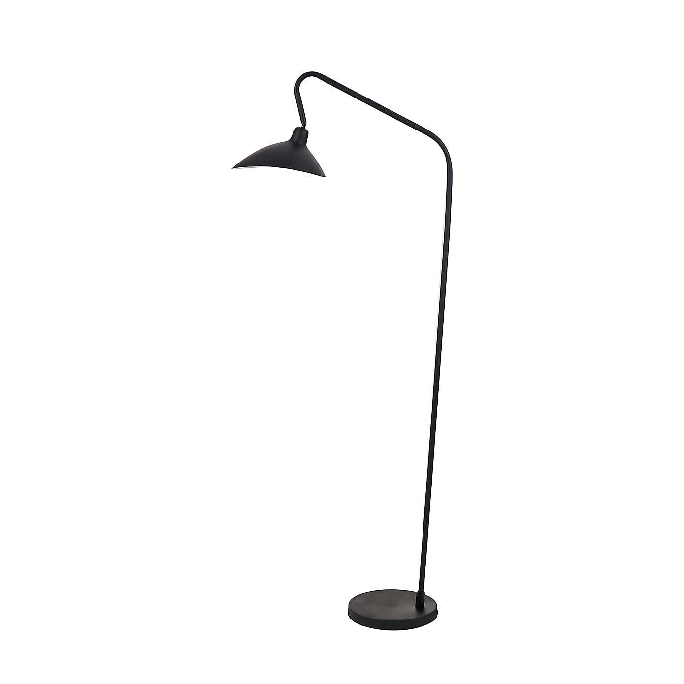 Toulon Matt Black Task Floor Lamp