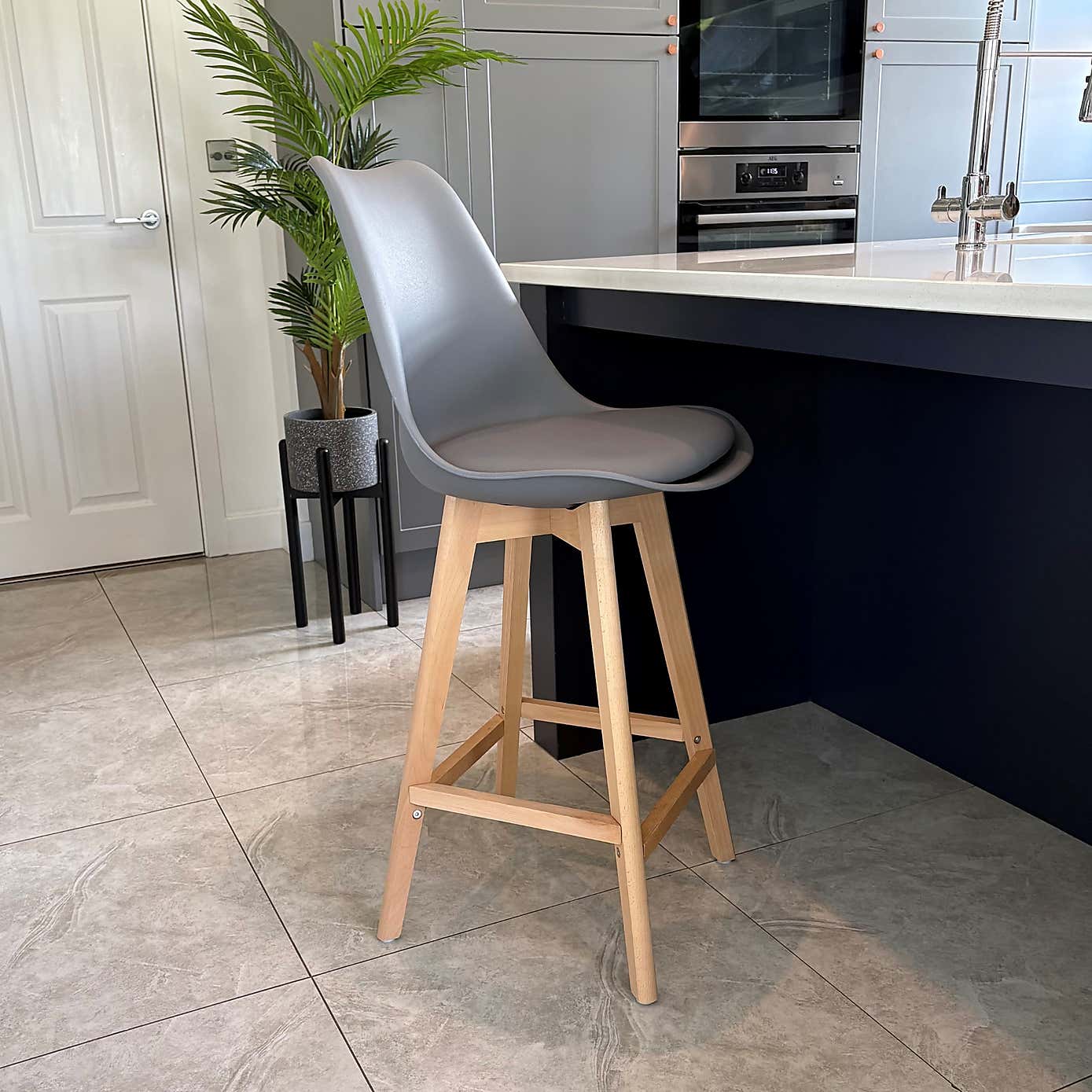 Fusion Living Soho Plastic Bar Stool