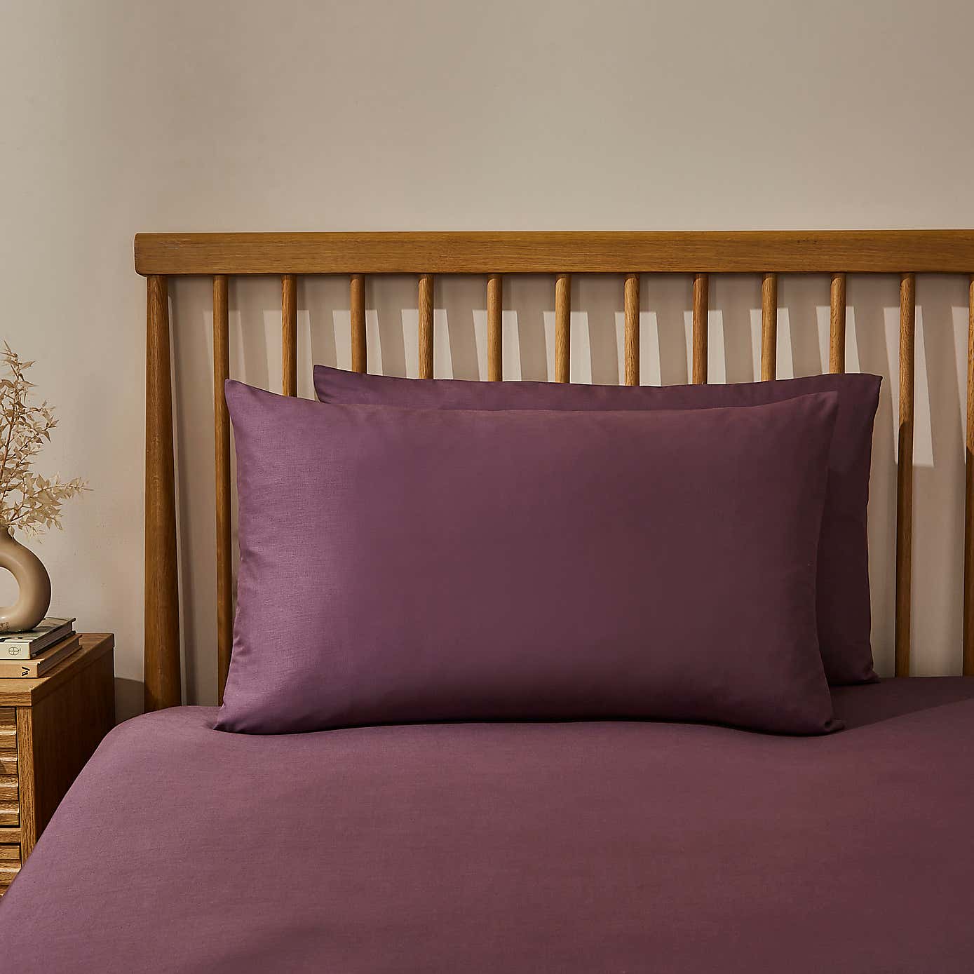 100% Cotton 144 Thread Count Standard Pillowcase Pair