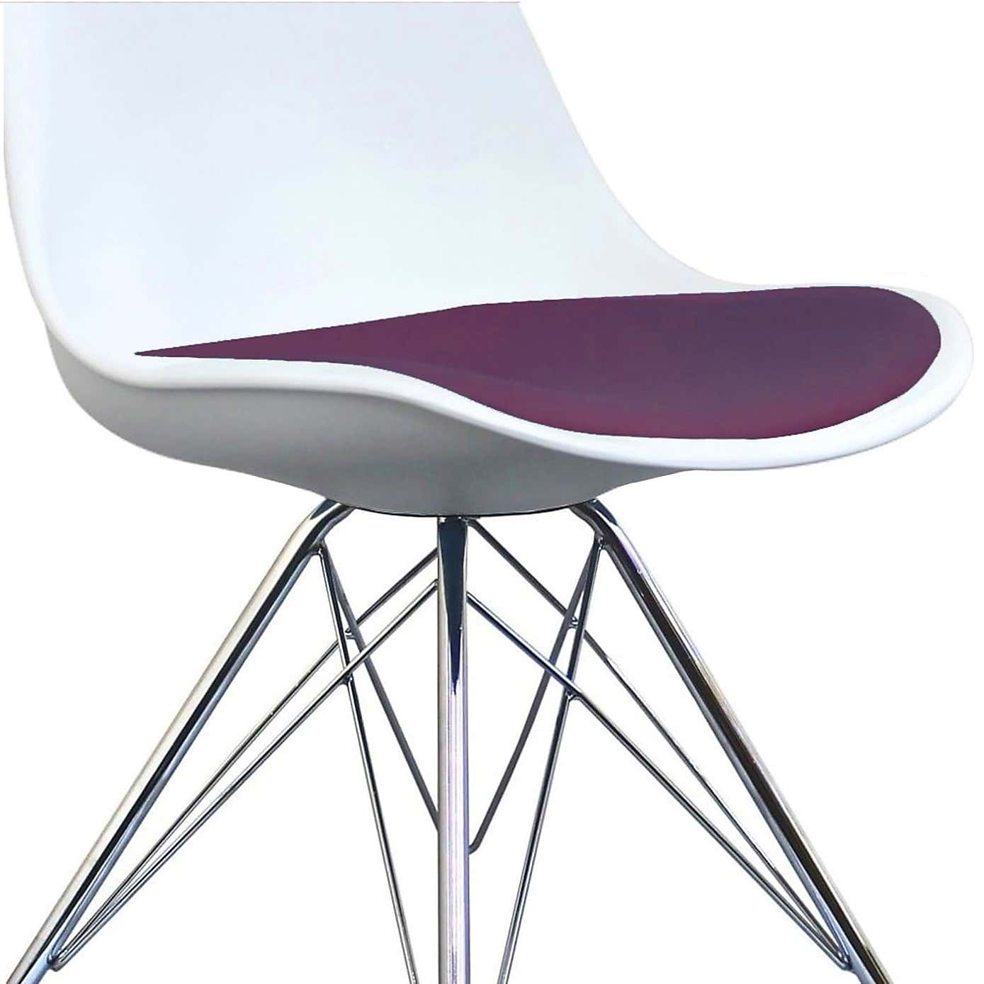 Fusion Living Soho White Plastic Dining Chair
