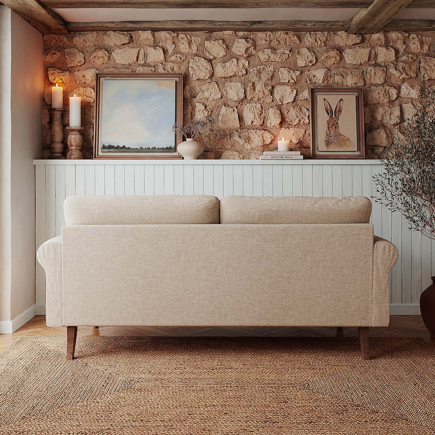 Maeve Compact Flatweave 3 Seater Sofa