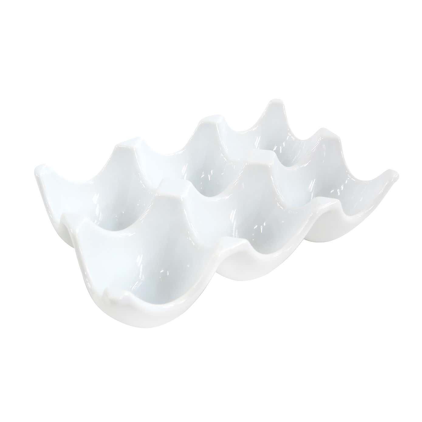 Ceramic White Six Egg Holder