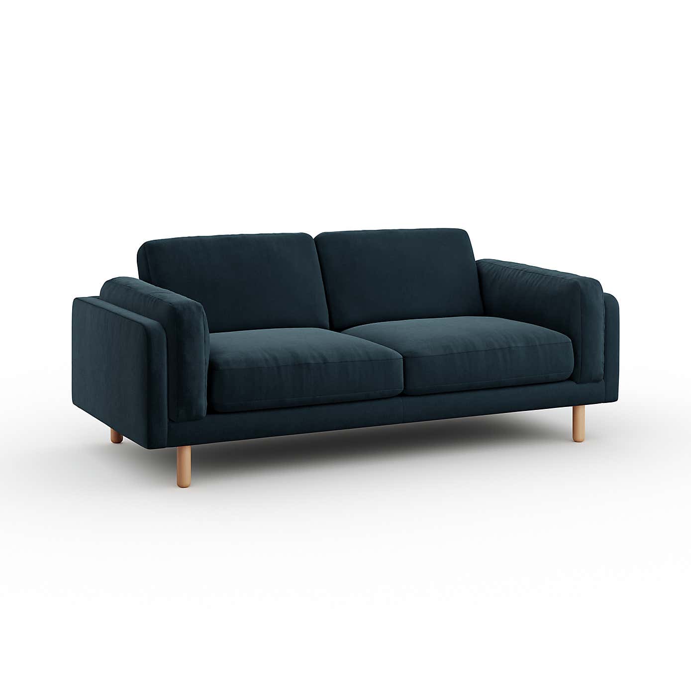 Newton Matte Plush Velvet 3 Seater Sofa