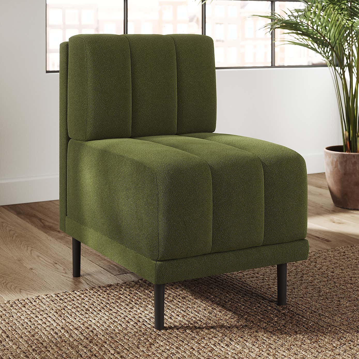 Amali Small Dining Bench, Boucle