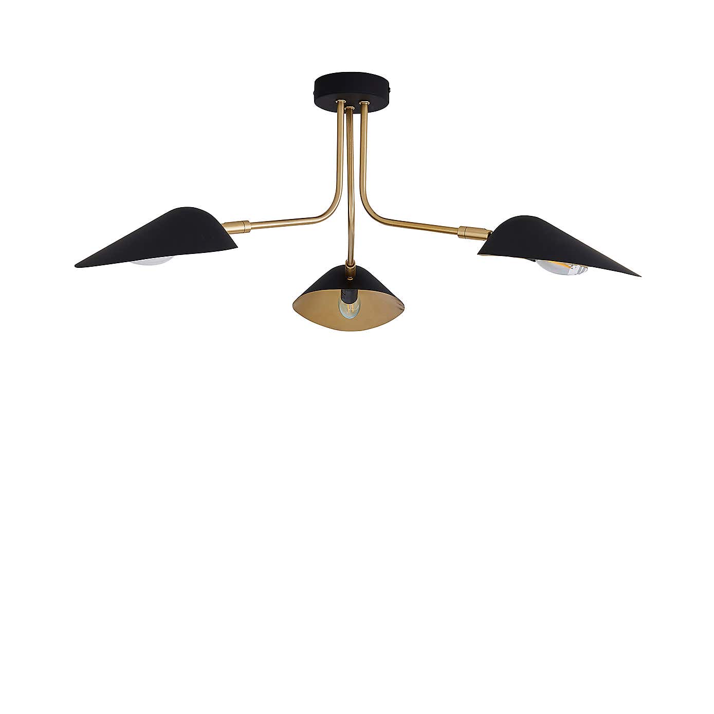 Savona 3 Light Ceiling Fitting Black