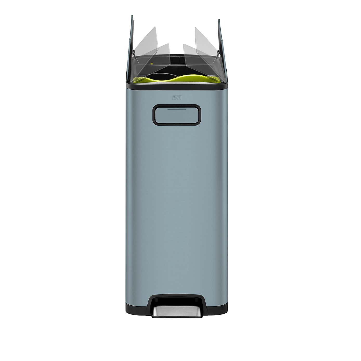 EKO Ecofly 20/20L Titanium Blue Steel Recycling Bin