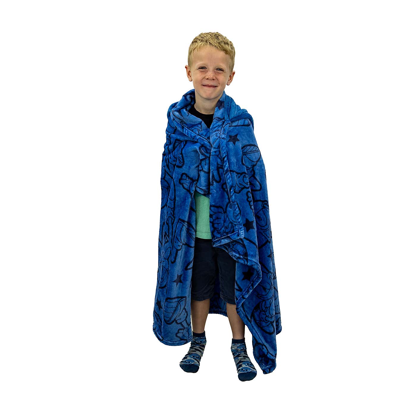 Kids Sonic Grin Hooded Fleece Blk