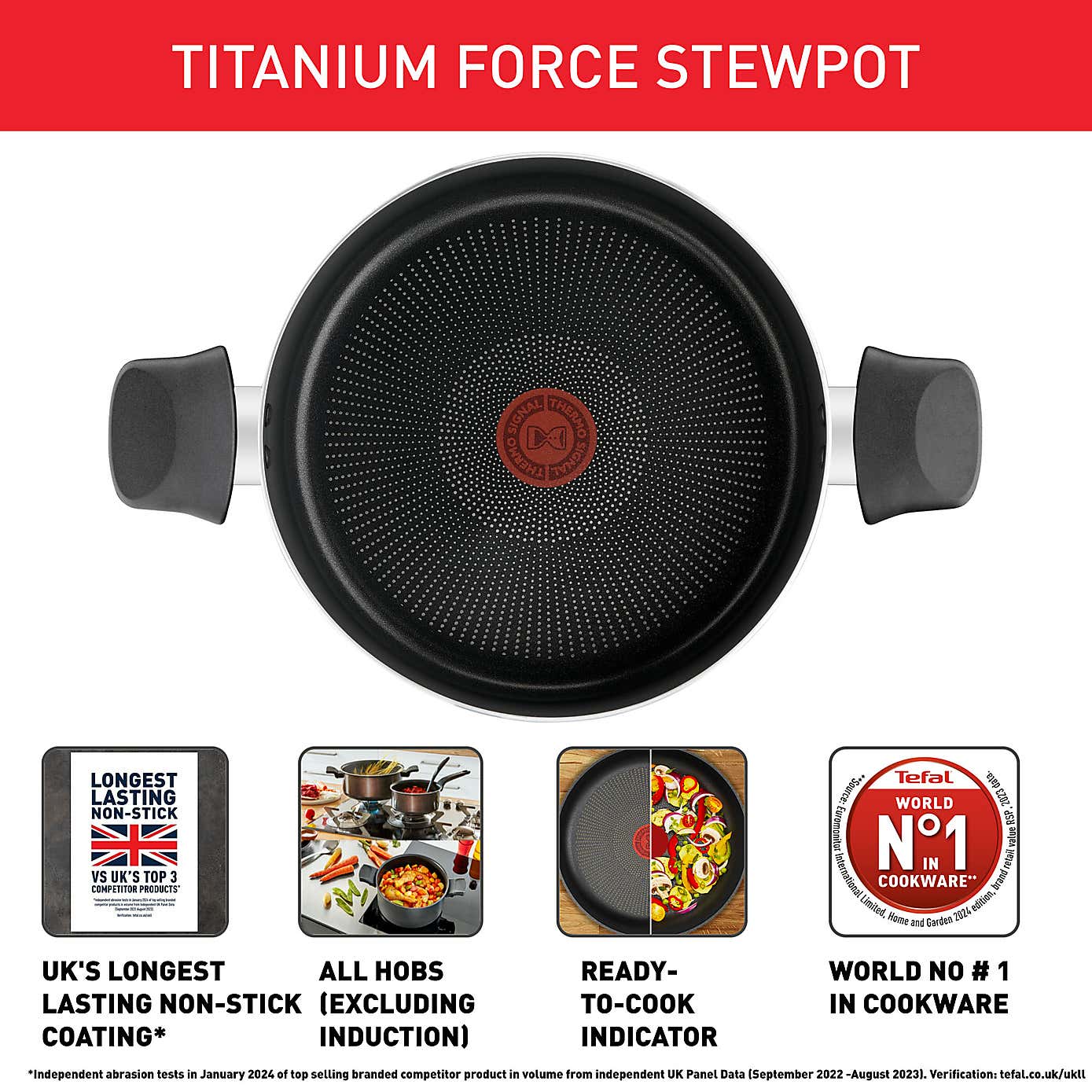 Tefal Titanium Force Stew Pot, 24cm