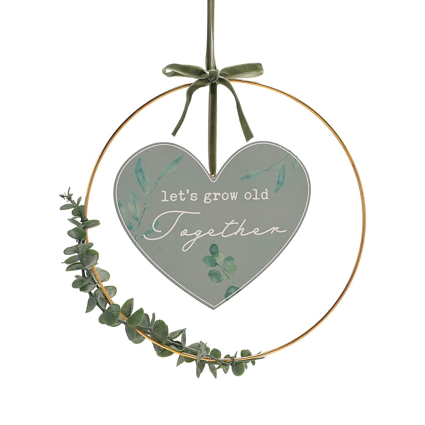 Love Story Grow Old Hoop Wreath