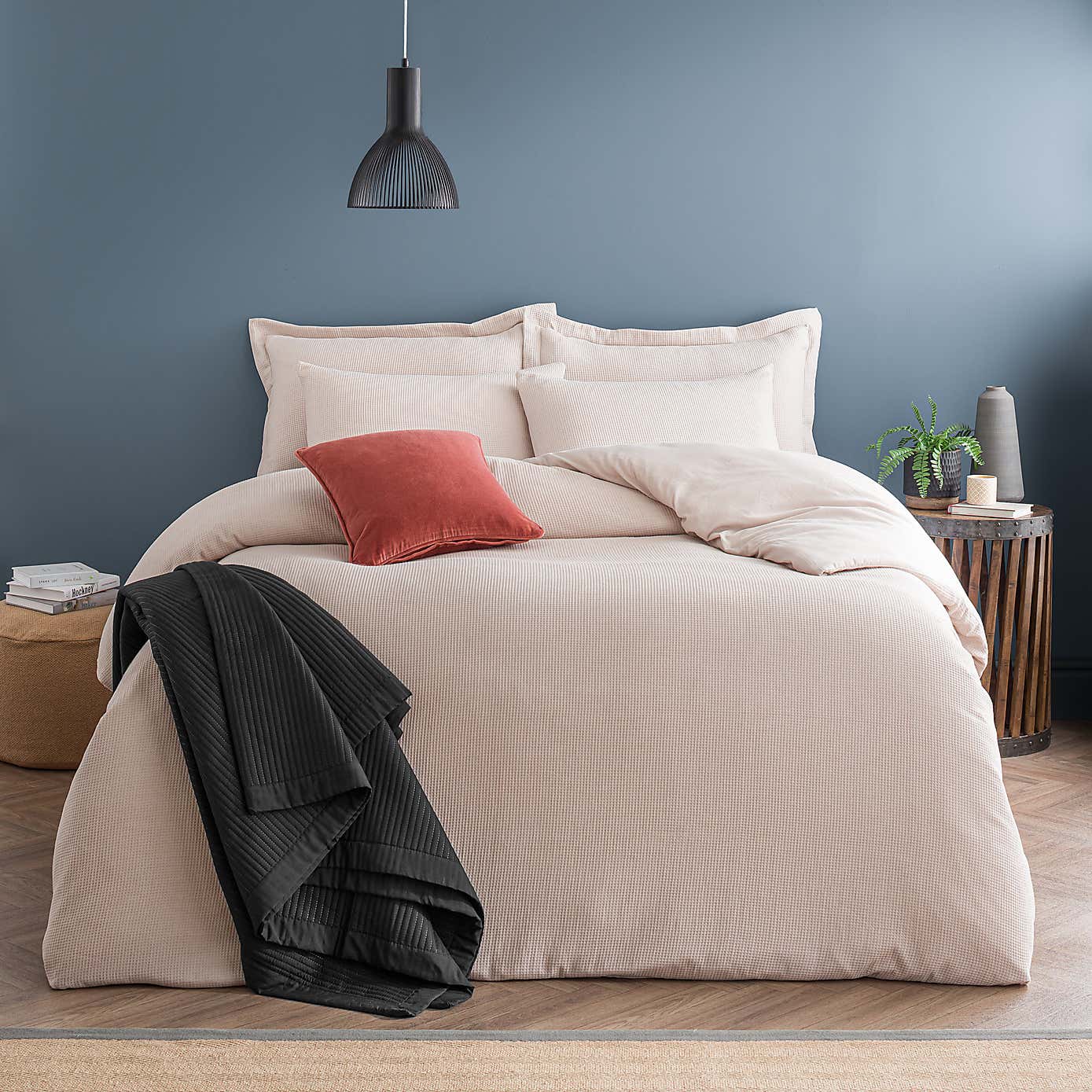 Alston Waffle Duvet Cover and Pillowcase Set
