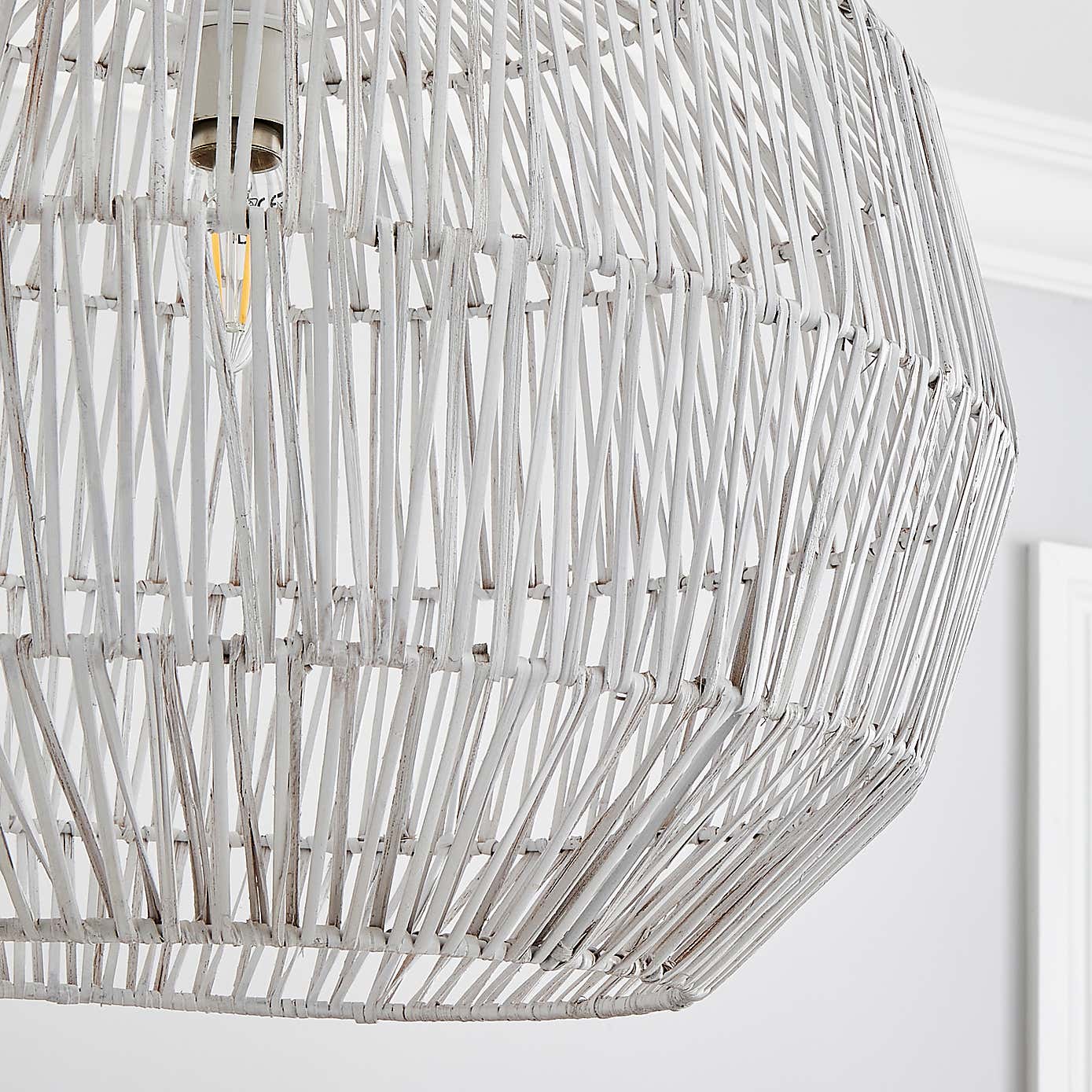 Wicker Woven Easy Fit Pendant Shade