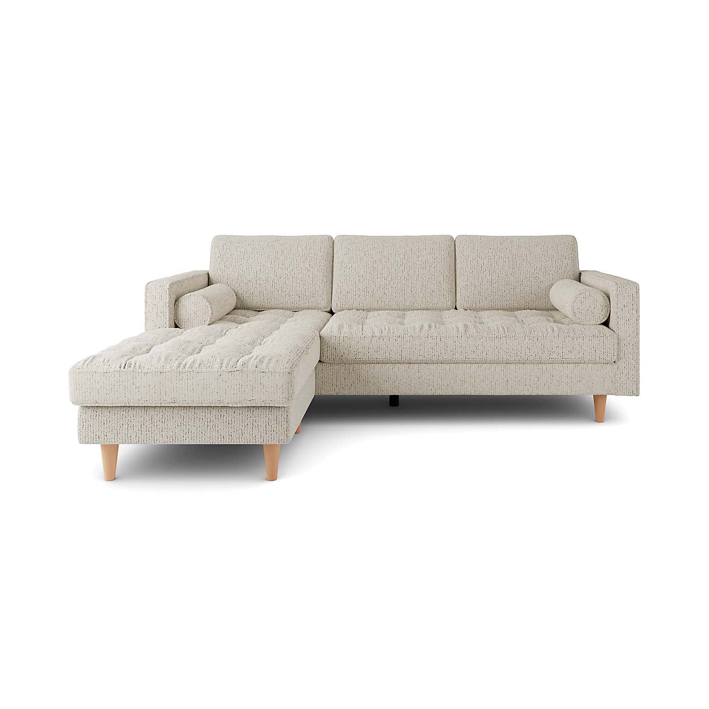 Zoe Boucle Fleck Corner Chaise Sofa