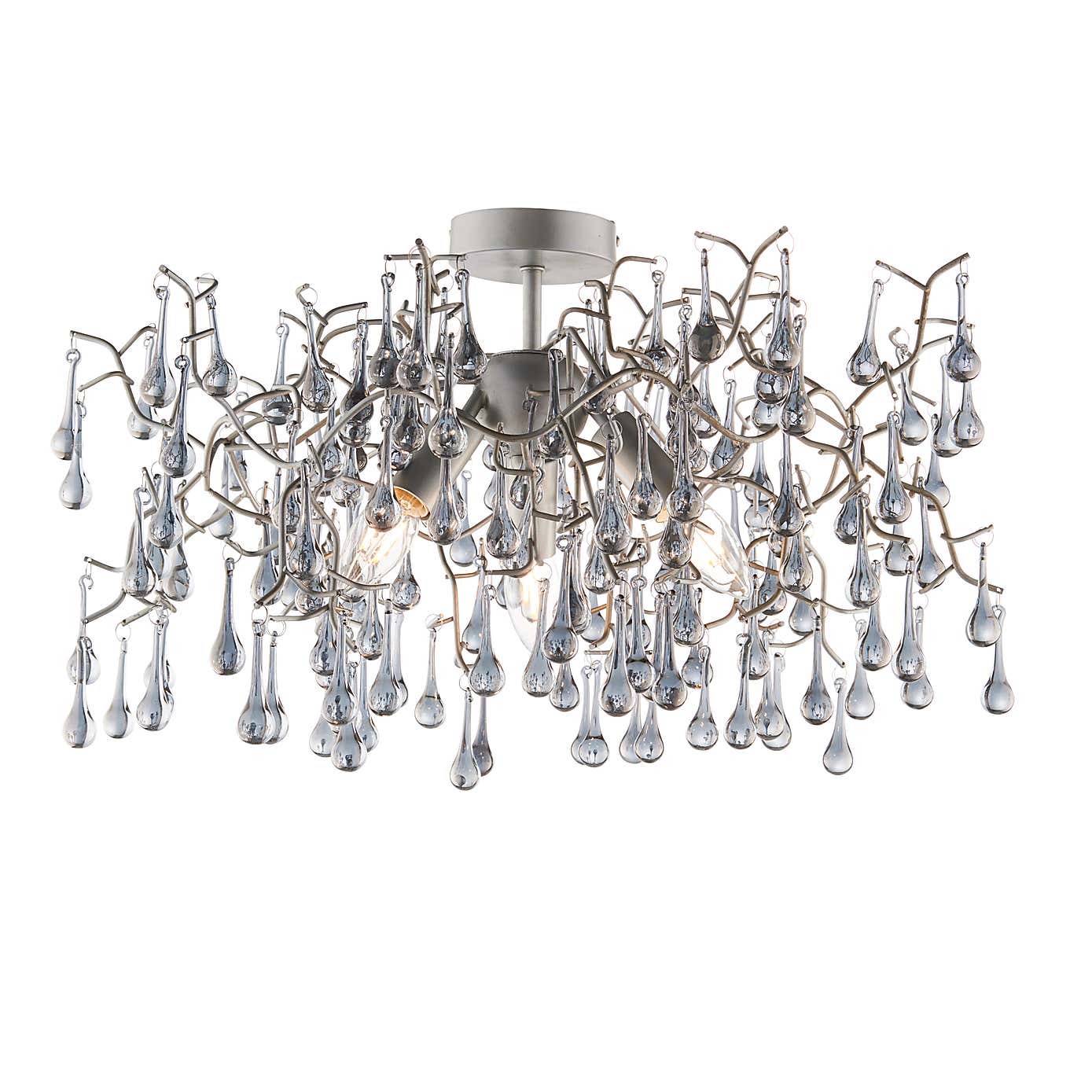 Vogue Wisteria 3 Light Semi Flush Ceiling Fitting
