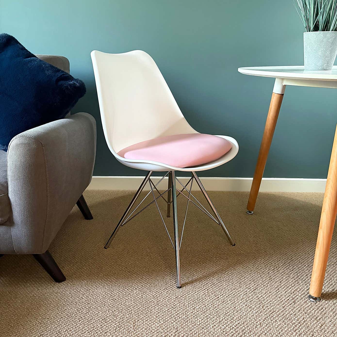 Fusion Living Soho White Plastic Dining Chair