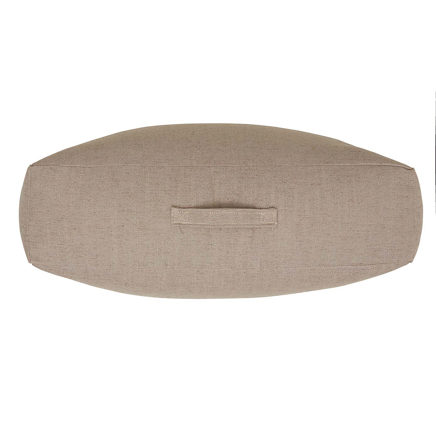 Global Taupe Slub Floor Cushion
