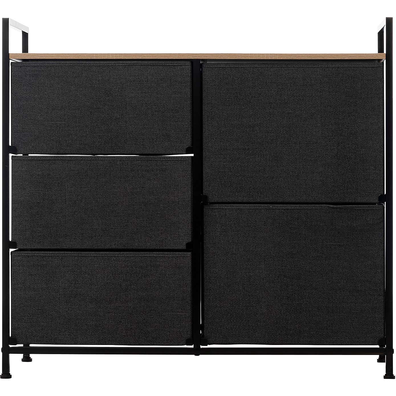 Tissa Grey 5 Drawer Storage Unit