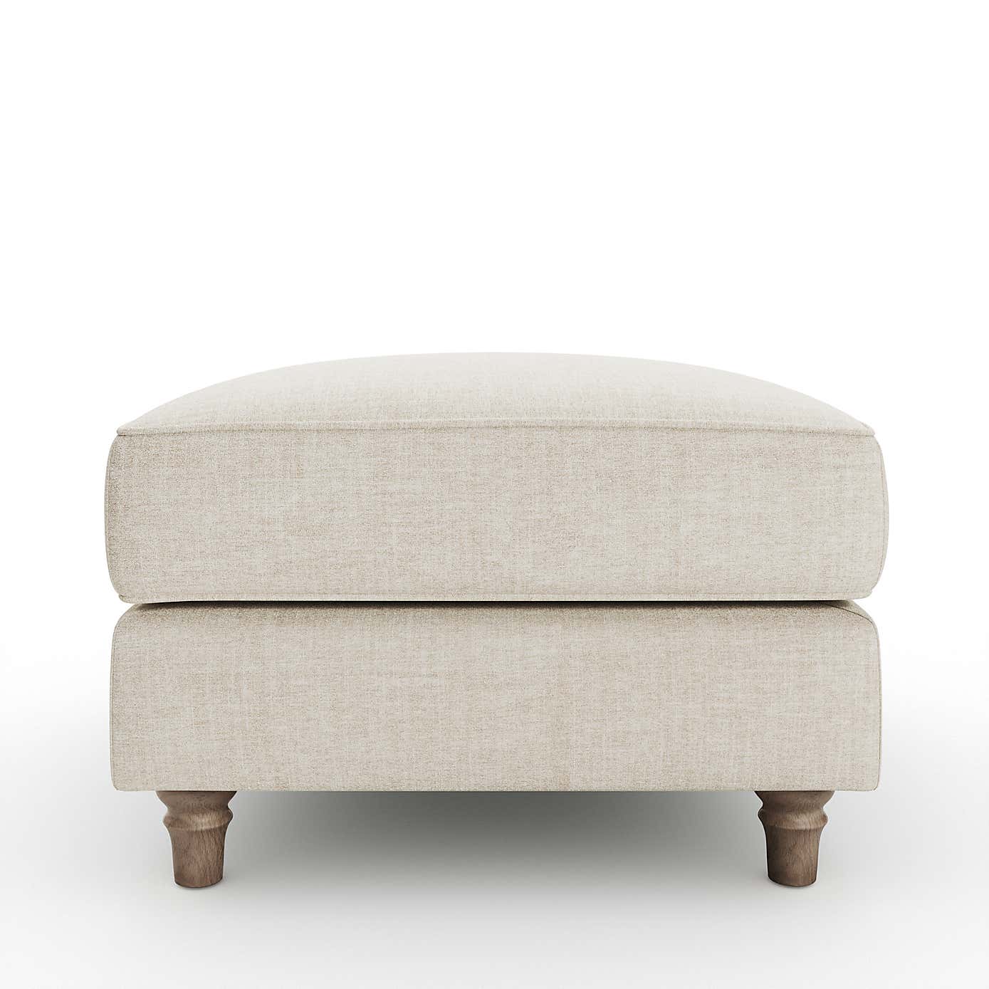 Flori Footstool, Tonal Plush Chenille