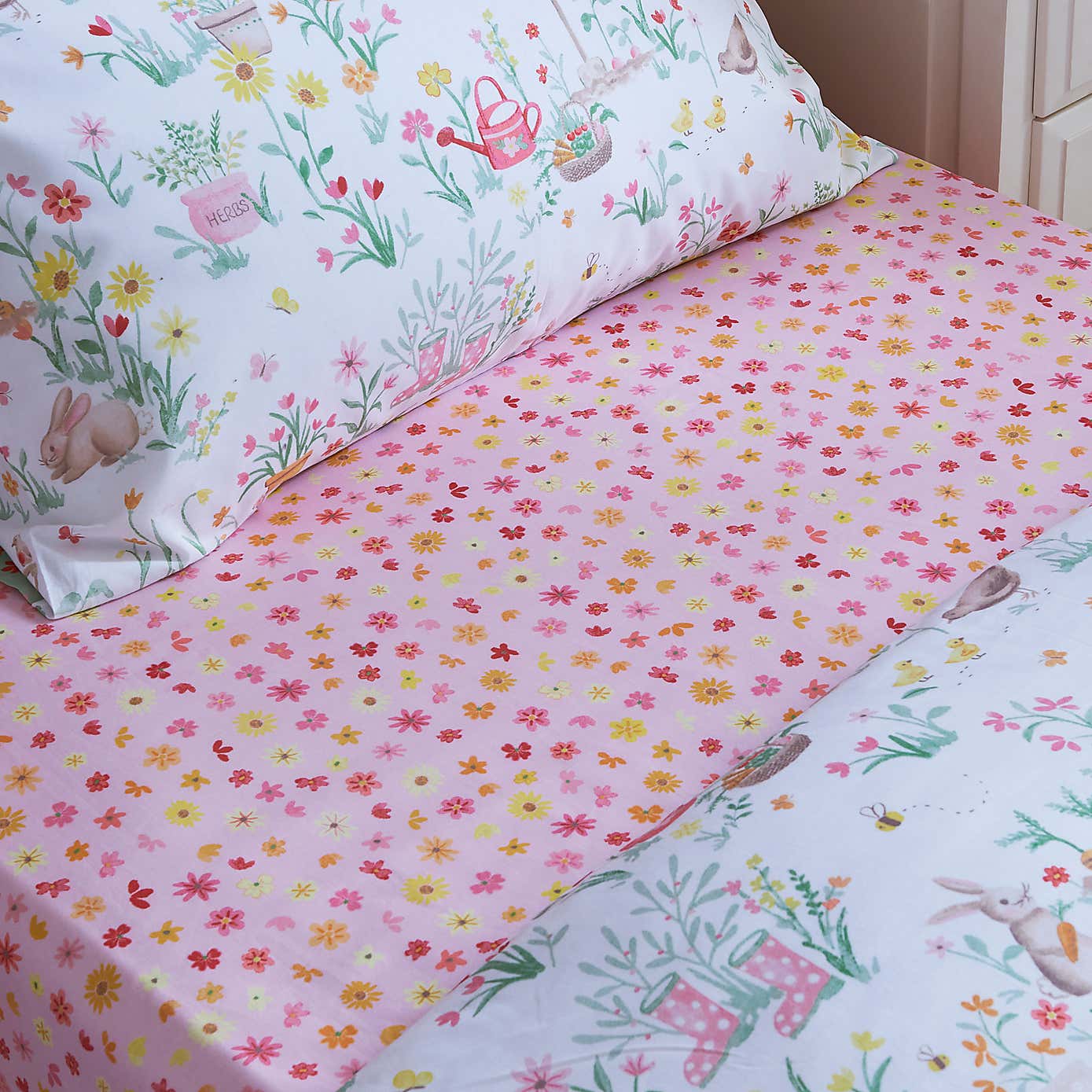 Garden Fitted Sheets 2PK