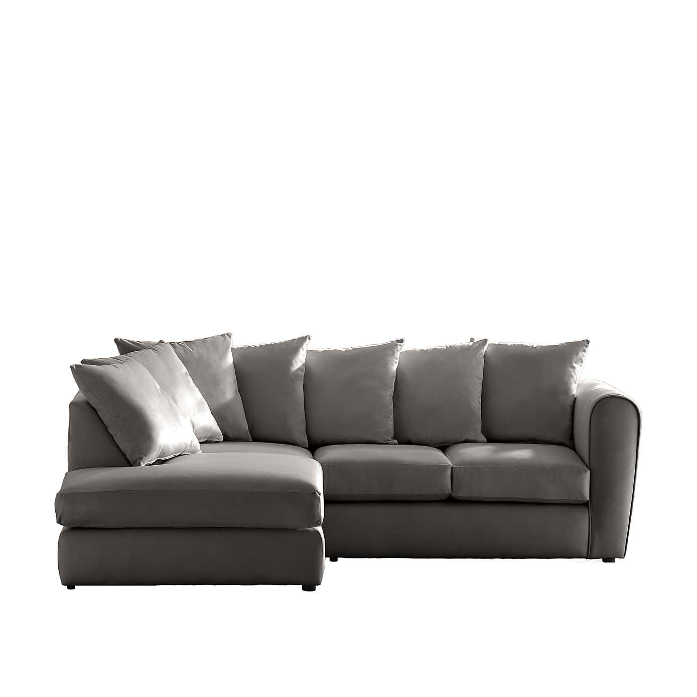 Blake Opulent Velvet Curved Quilted Arm Corner Sofa