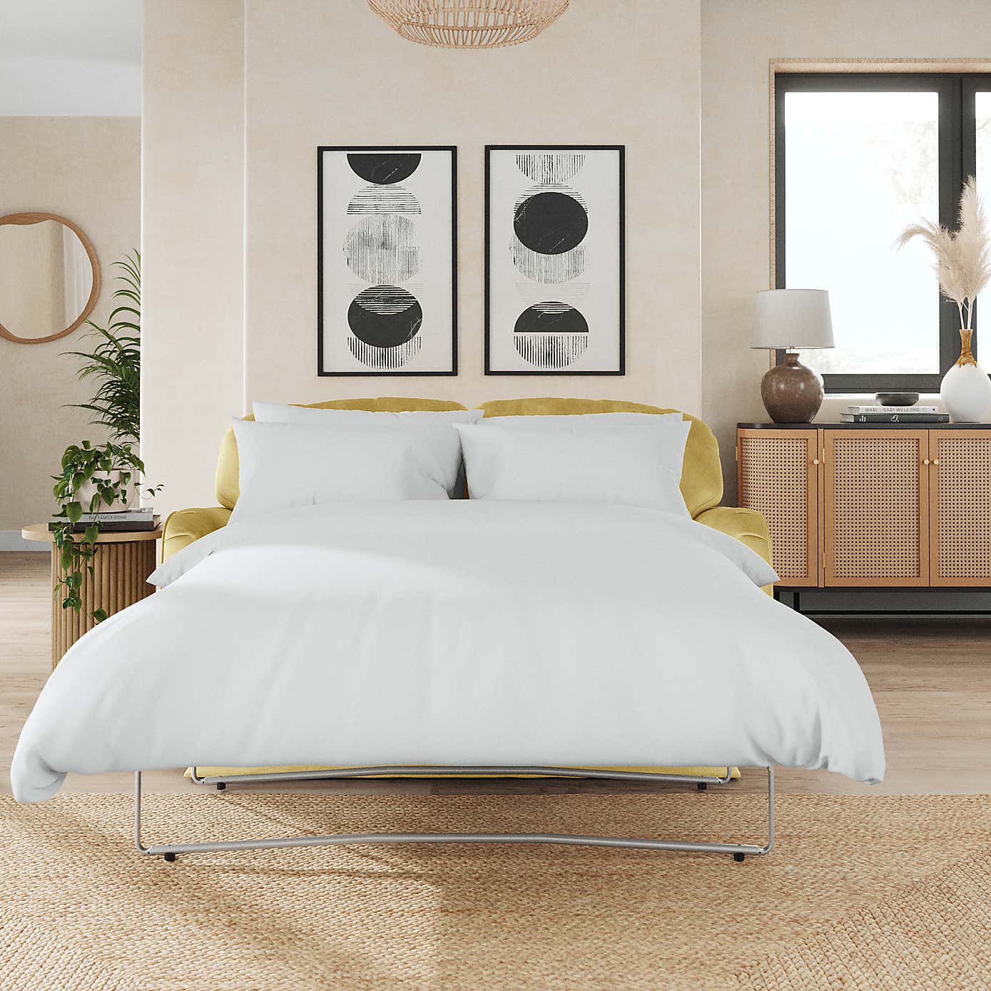 Martha Vintage Velvet 2 Seater Double Sofa Bed