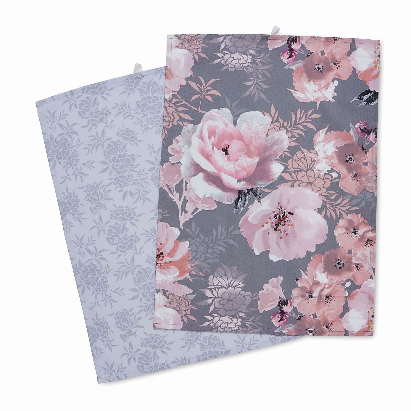 Catherine Lansfield Set of 4 Dramatic Floral Tea Towels