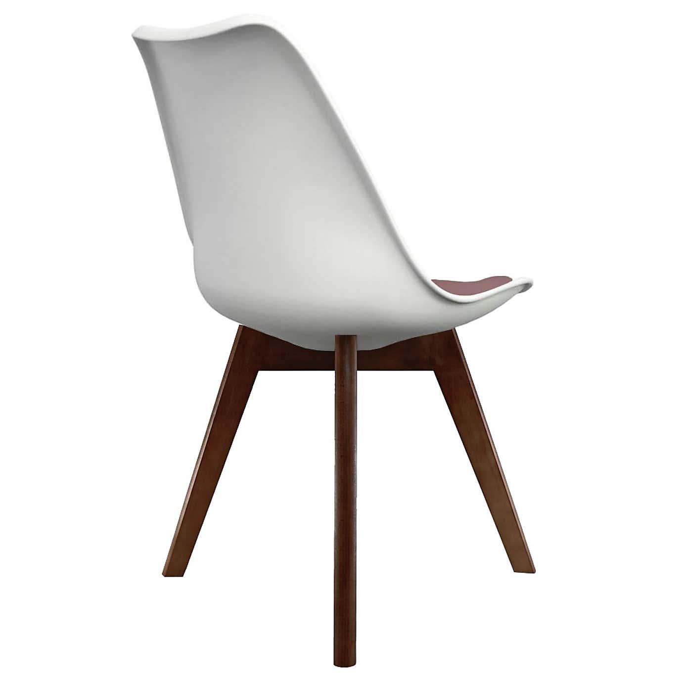 Fusion Living Soho White Plastic Dining Chair with Squared Legs