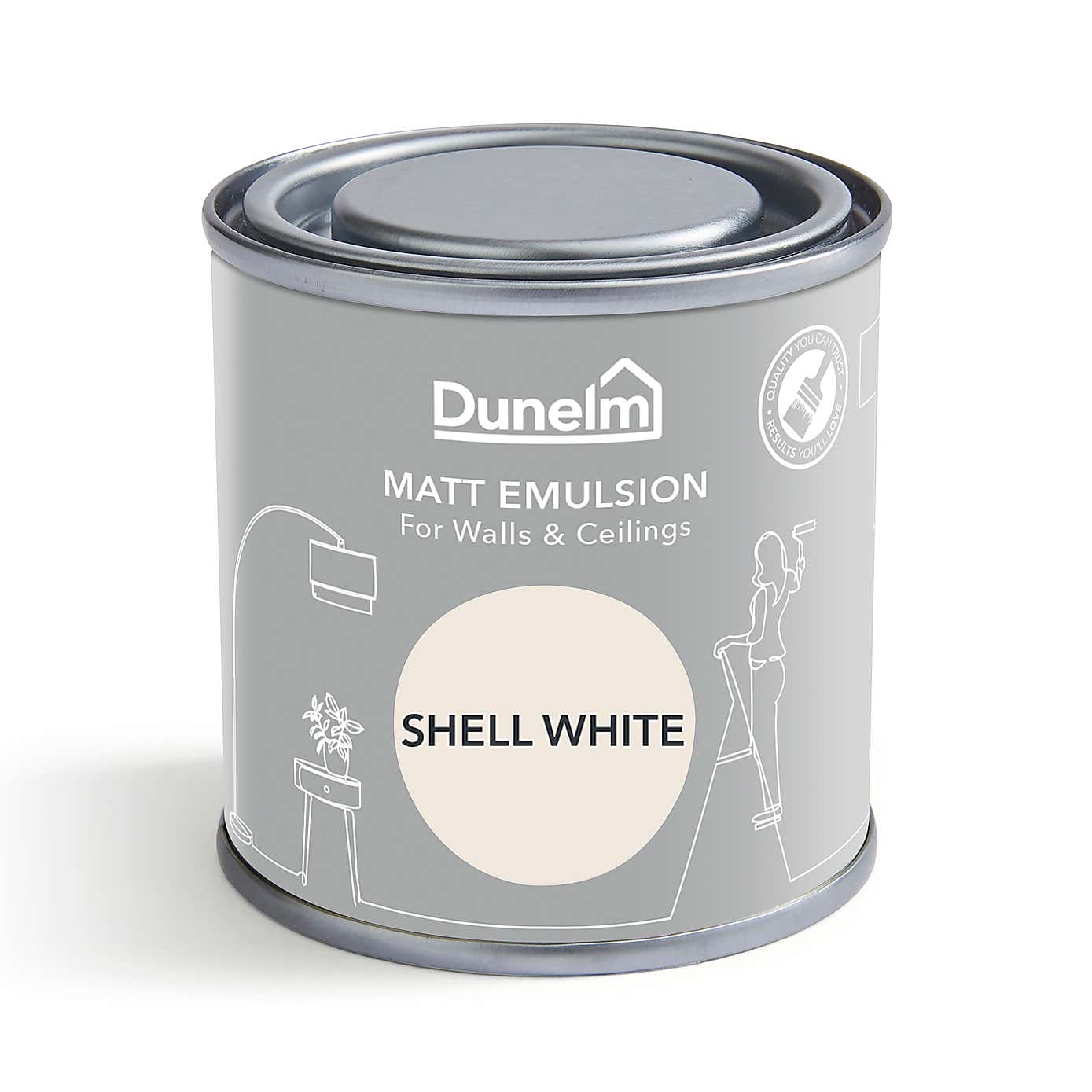 Dunelm Shell White Matt Emulsion Paint