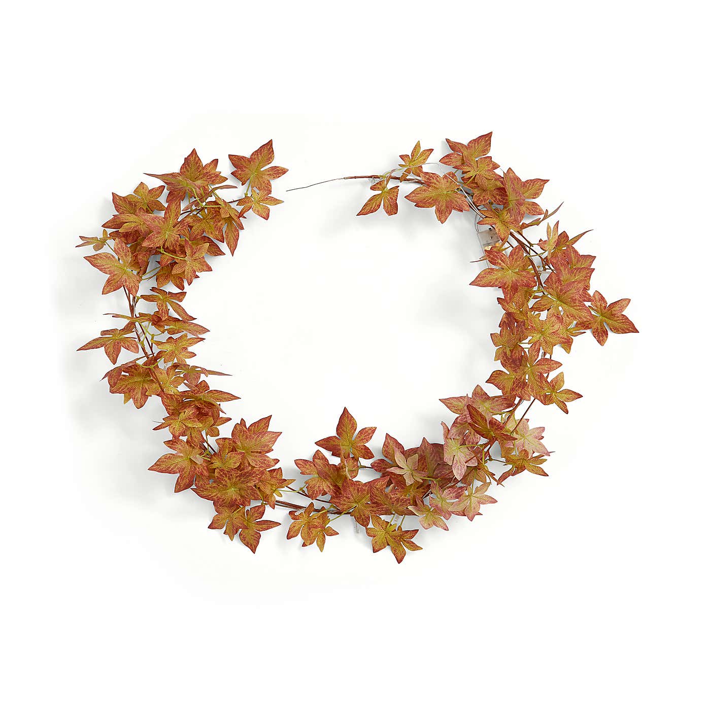 Artificial Autumnal Leaves Lit Garland