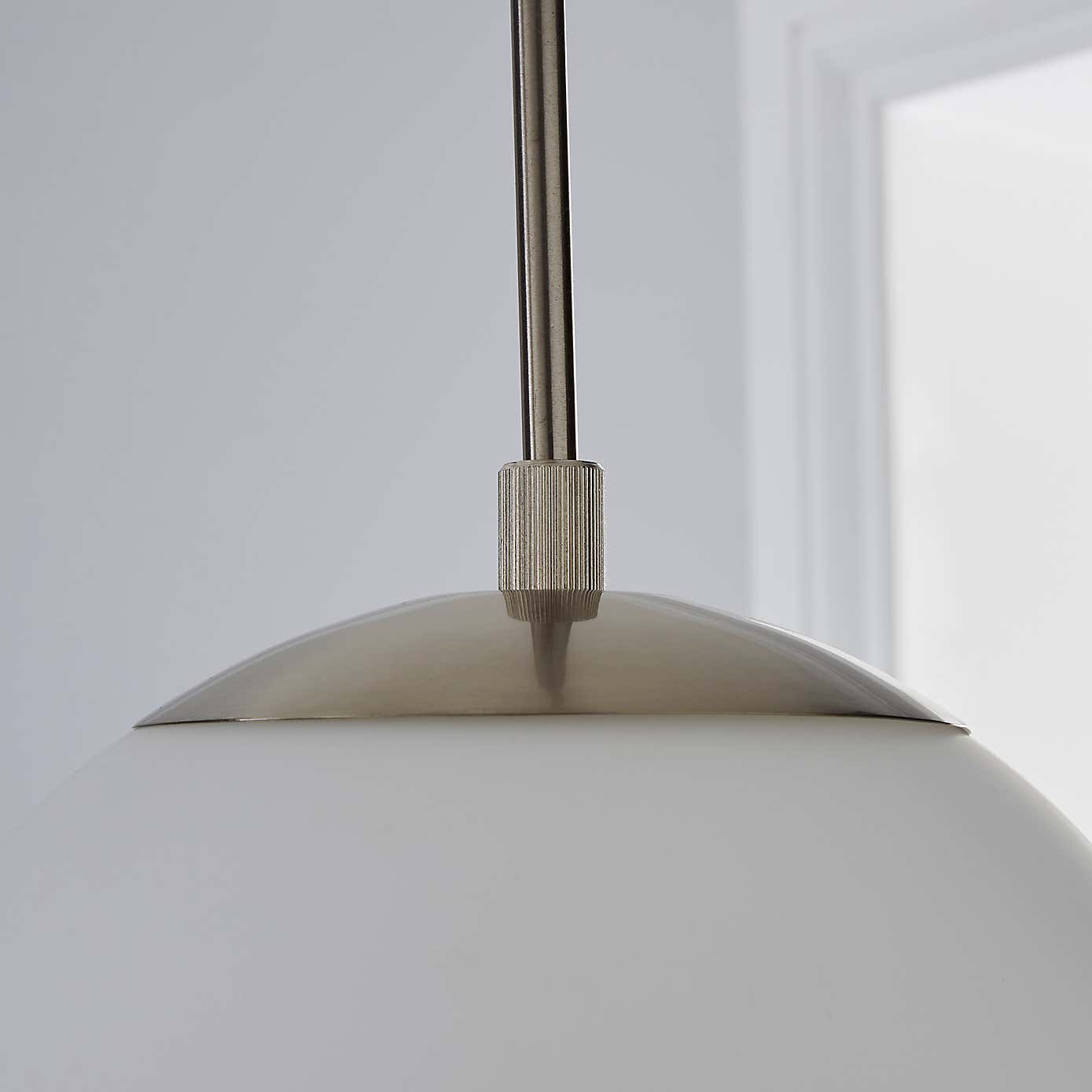 Hamptworth 1 Light Pendant Dome Frosted Glass Ceiling Fitting