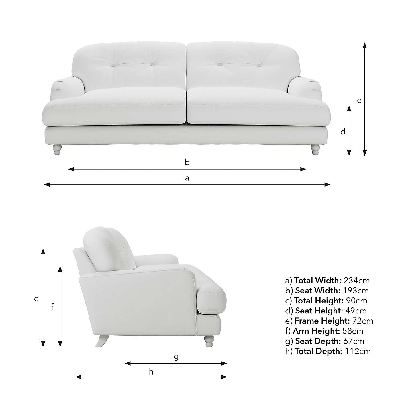 Martha Chunky Chenille 4 Seater Sofa