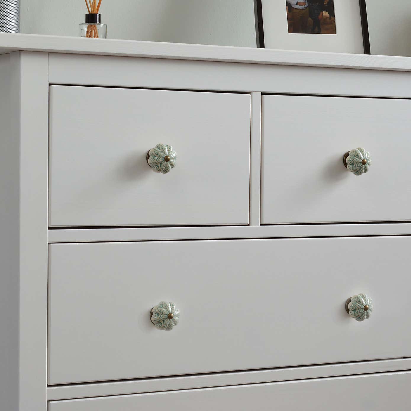 Pack of 6 Nicola Spring Floral Drawer Knobs