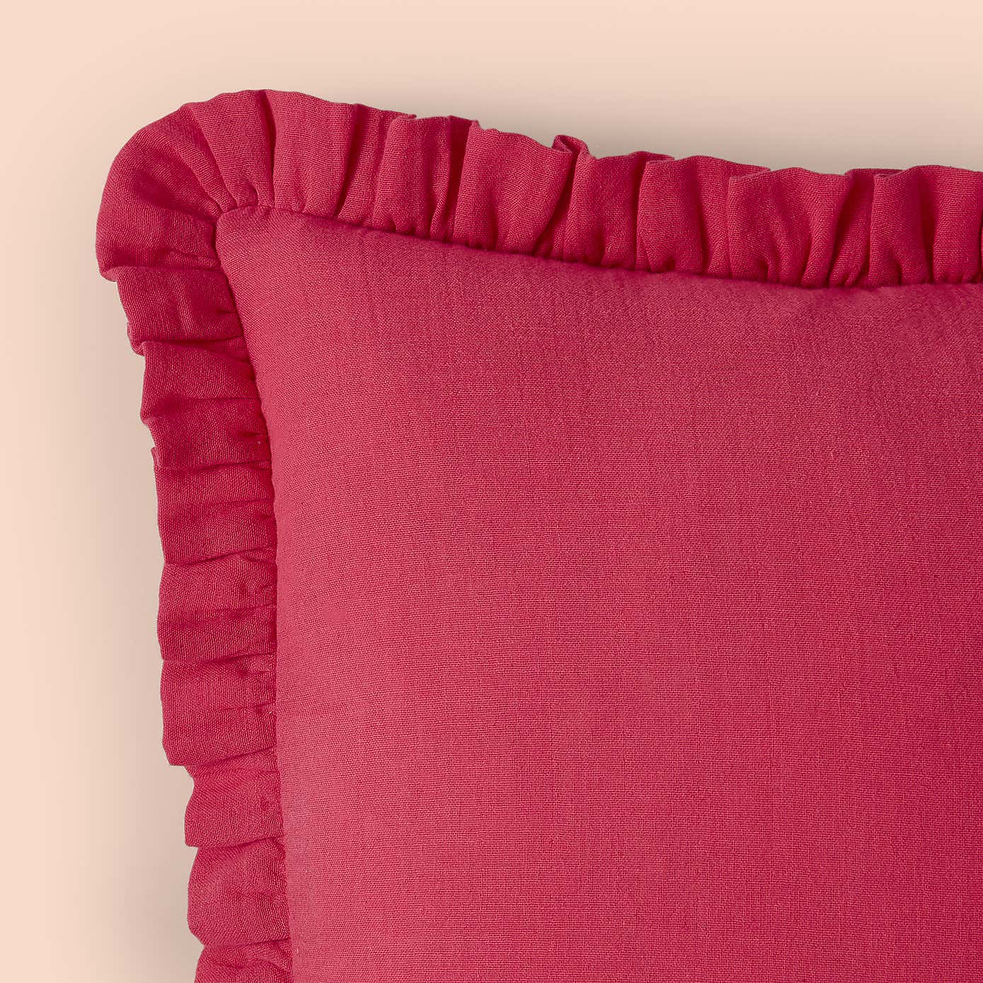 Frilled Gauze Square Cushion