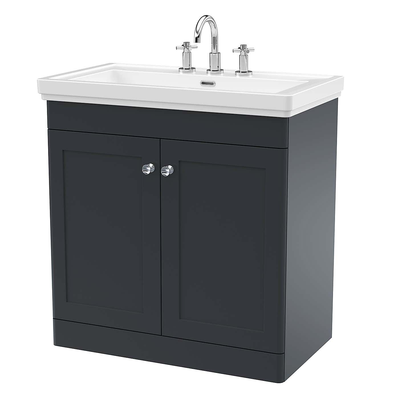 Classique Floor Standing 2 Door Vanity Unit with Basin