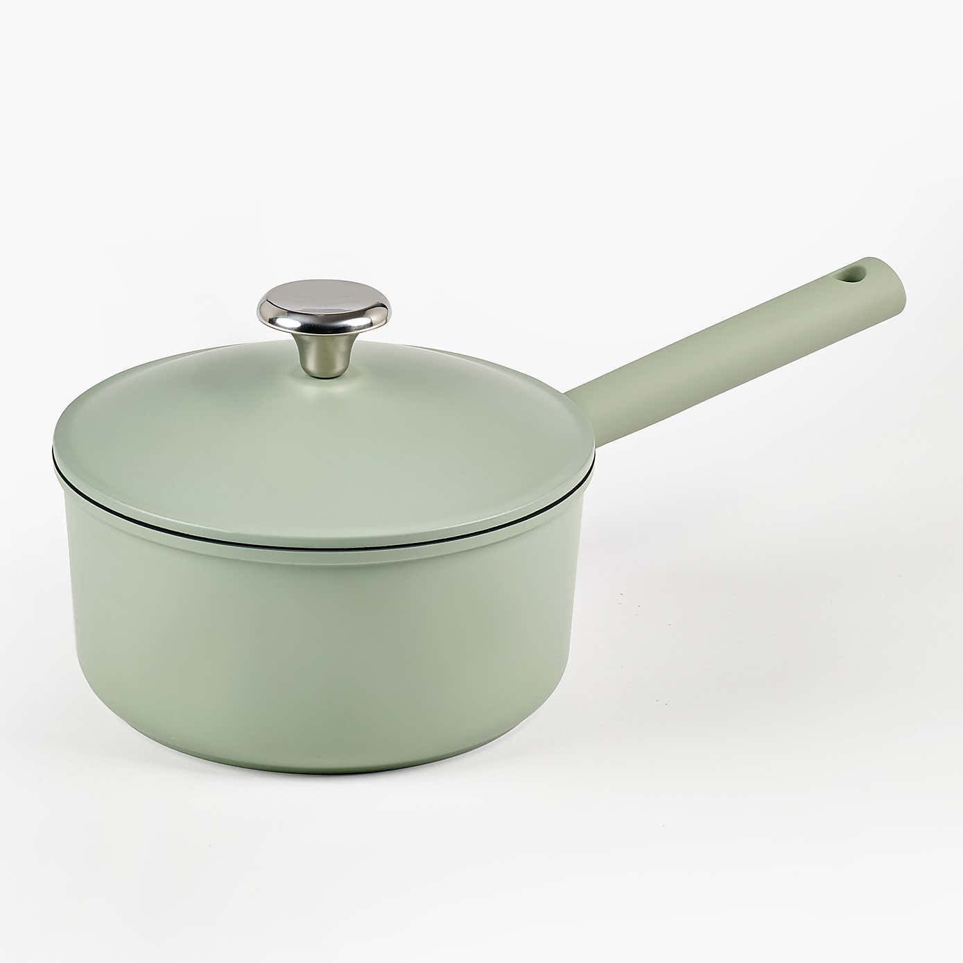 Cast Aluminium Saucepan 20cm With Lid Green