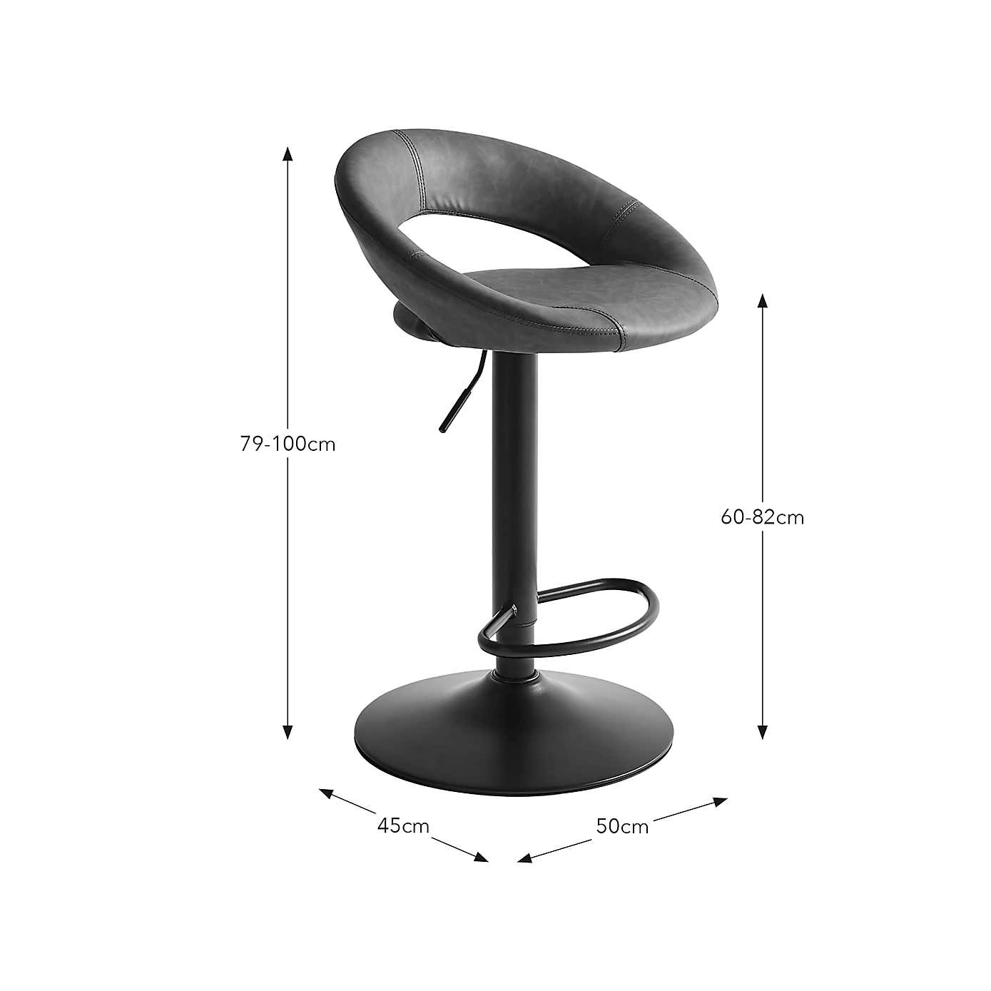 Knox PU Leather Bar Stool