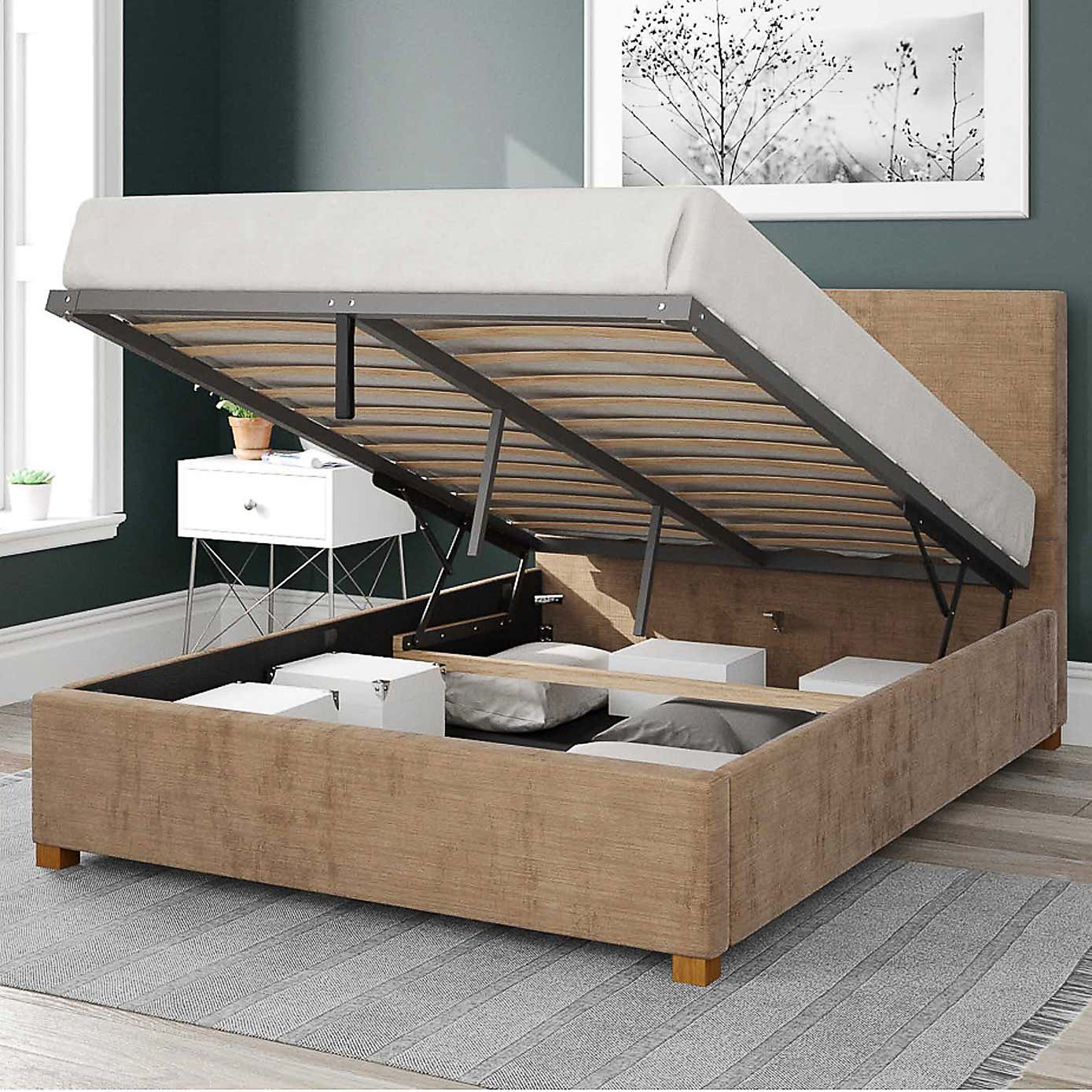 Garland Firenze Velour Ottoman Bed