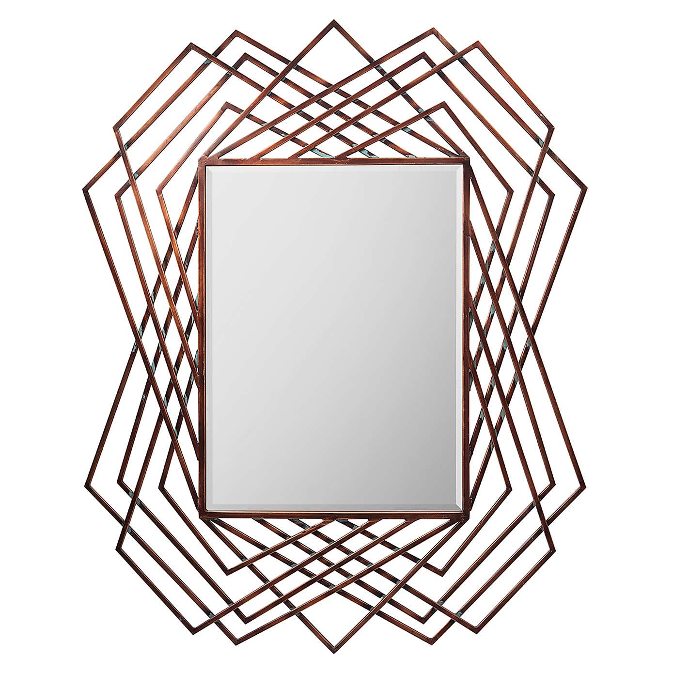 Alix Art Deco Rectangle Wall Mirror
