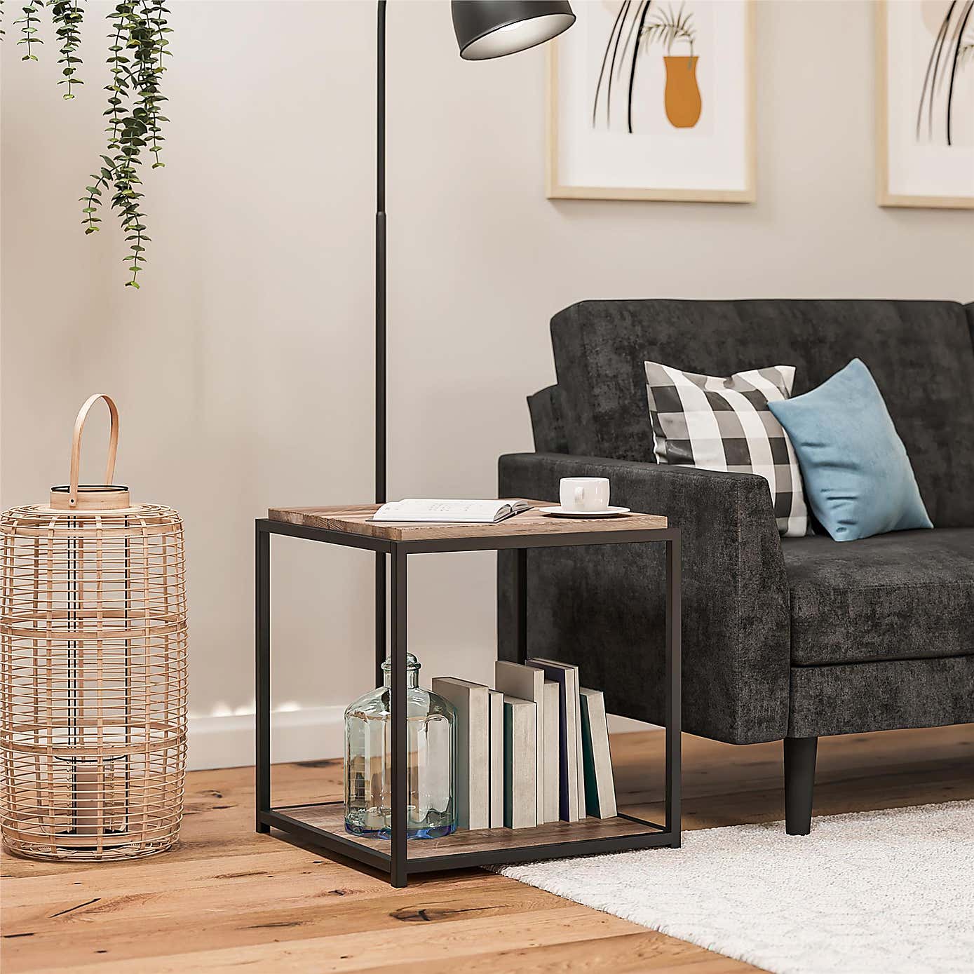 Quincy End Table, Weathered Oak