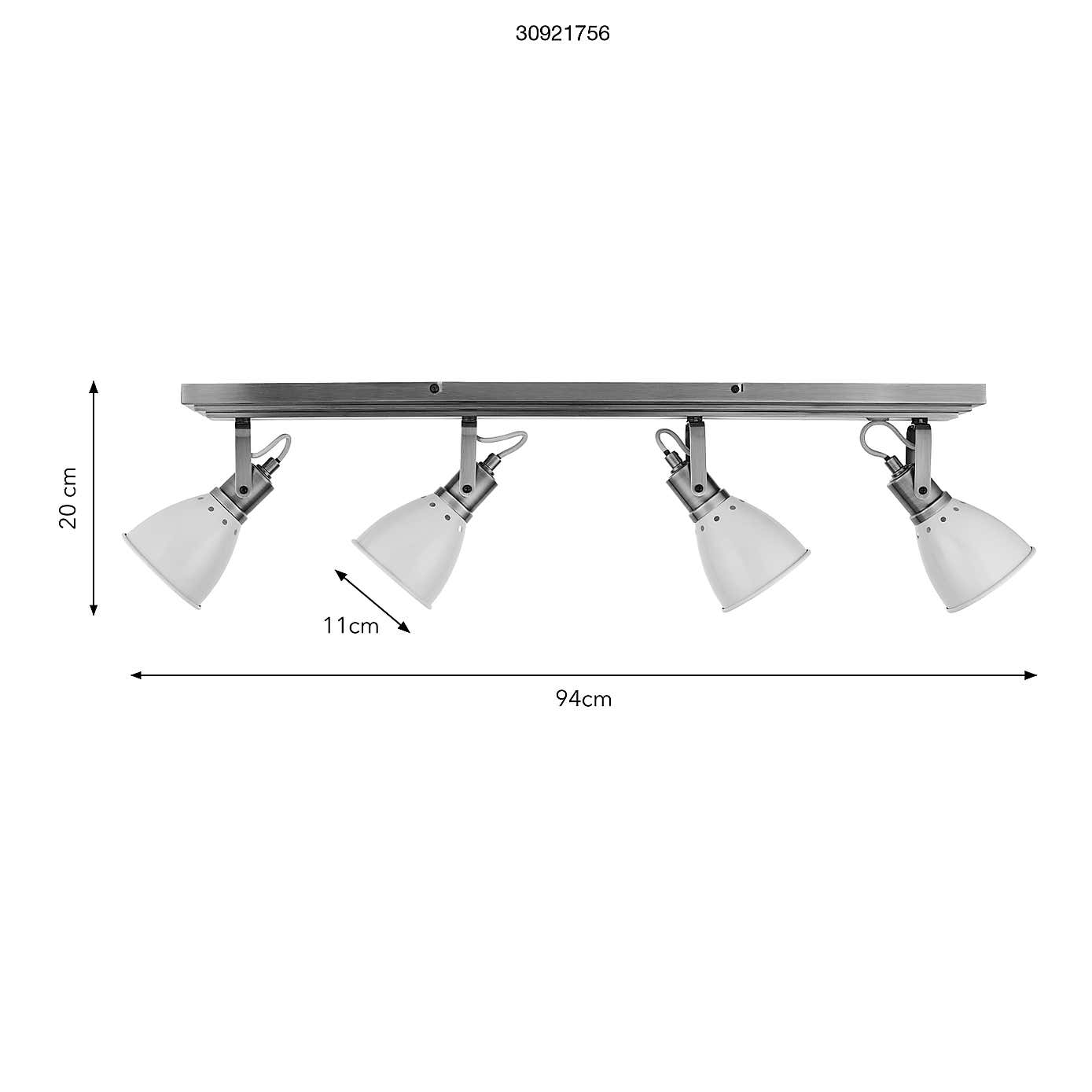 Miley Industrial 4 Light Adjustable Spotlight Bar