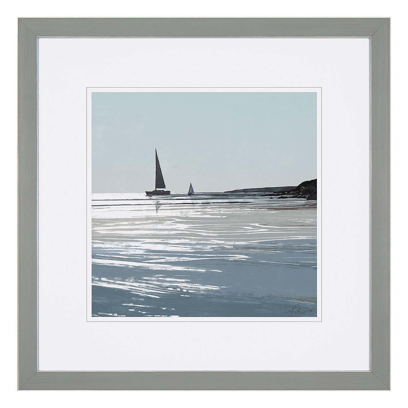 Cedar & Sage Sparkling Sea Framed Print