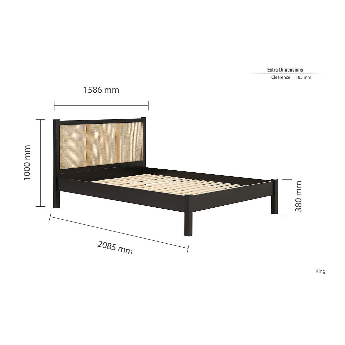 Birlea Croxley Rattan Bed