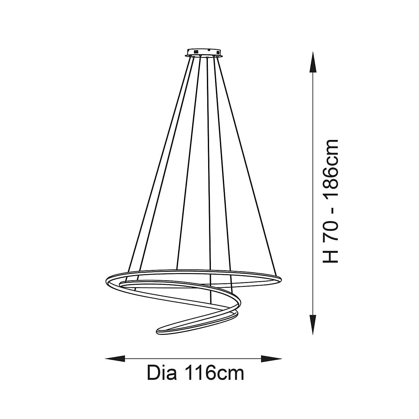 Vogue Tristan Large 1 Light Pendant Light