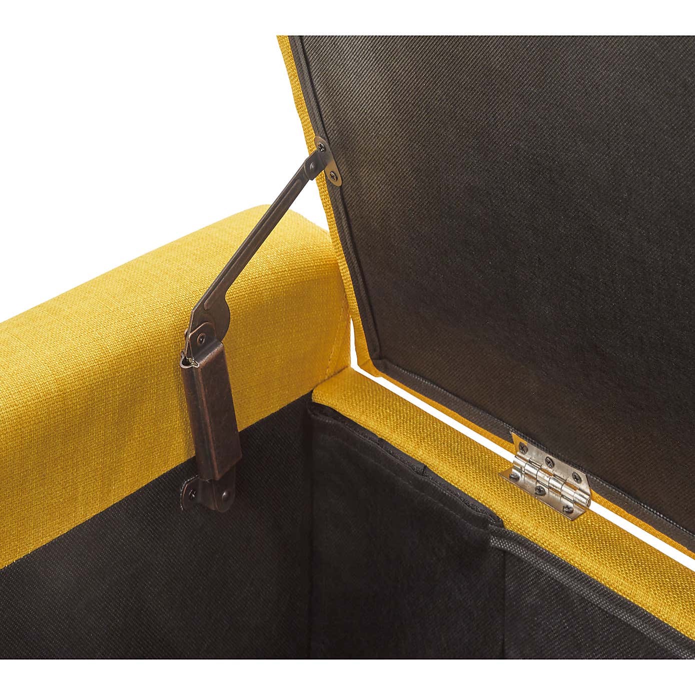 Verona Upholstered Ottoman Bench Mustard